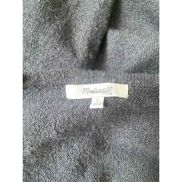 MADEWELL womens sz Small black cardigan sweater front patch pockets - Picture 7 of 8